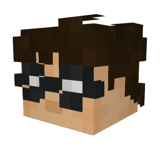 ElBenezuela Minecraft avatar head, 3D render