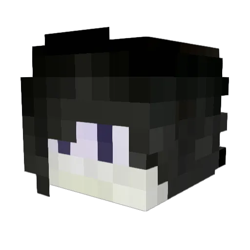 ElBibiche Minecraft avatar head, 3D render