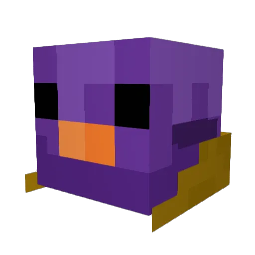 ElBirdy Minecraft avatar head, 3D render