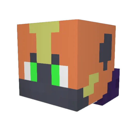 ElBlackPower Minecraft avatar head, 3D render