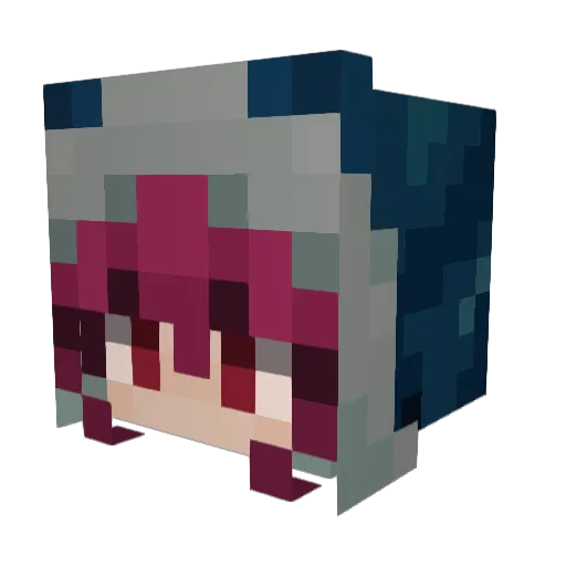 ElBochi Minecraft avatar head, 3D render