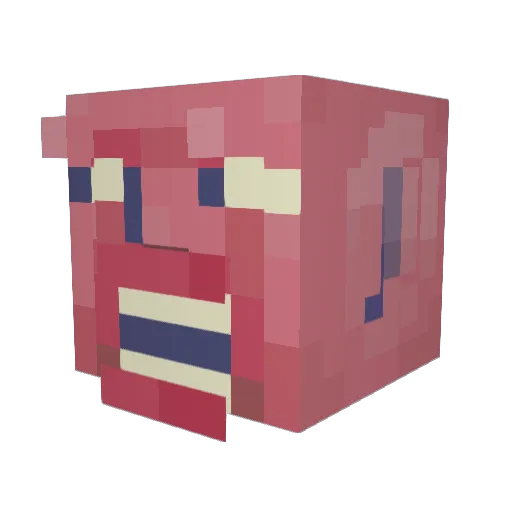 ElBoyTM Minecraft avatar head, 3D render