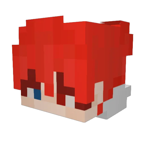 ElBros Minecraft avatar head, 3D render