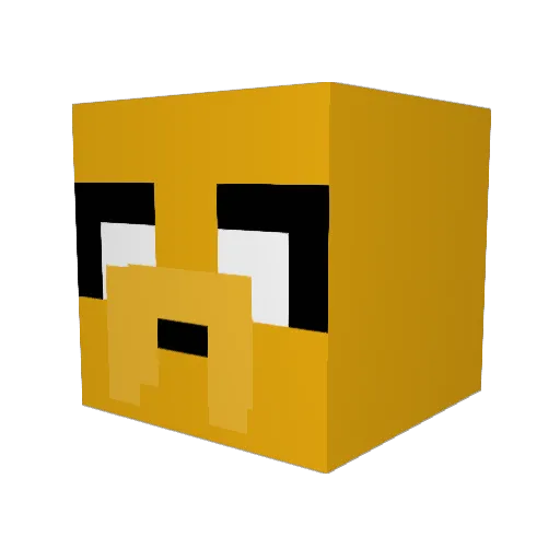 ElCallaoLacra Minecraft avatar head, 3D render