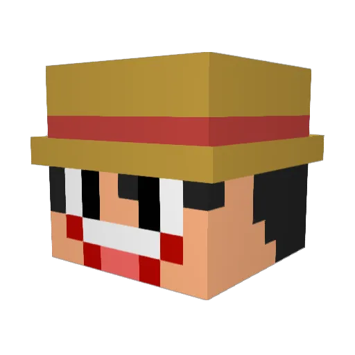 ElCappuccino Minecraft avatar head, 3D render