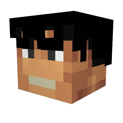 ElCascador Minecraft avatar head, 3D render