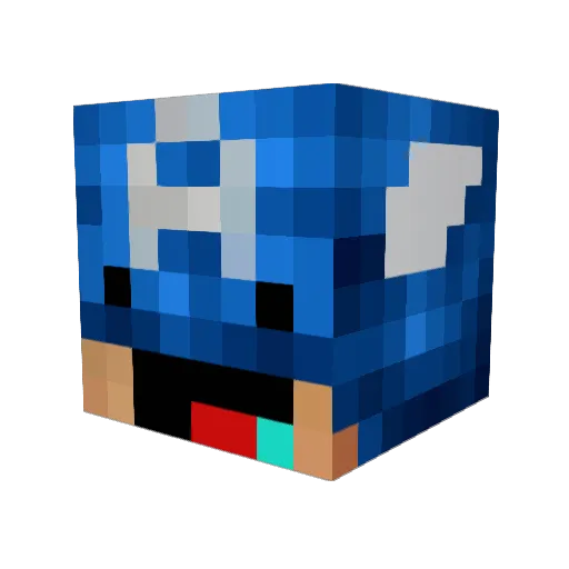 ElChacca Minecraft avatar head, 3D render