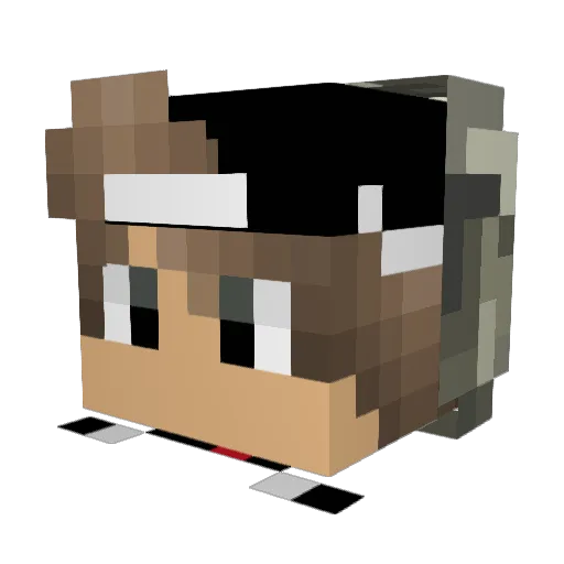 ElChapoGaming Minecraft avatar head, 3D render