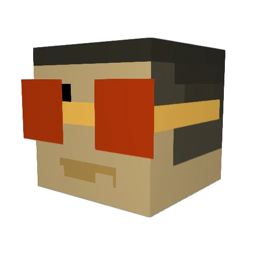 ElChenchooDembow Minecraft avatar head, 3D render