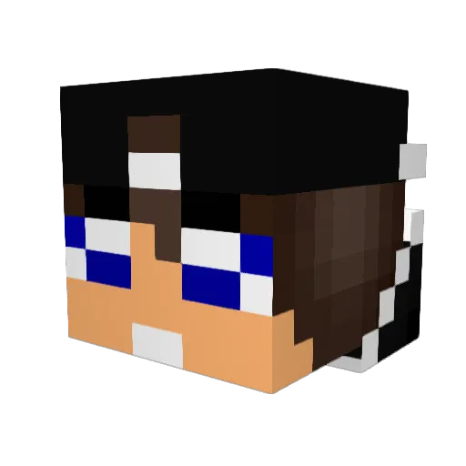 ElChetto Minecraft avatar head, 3D render