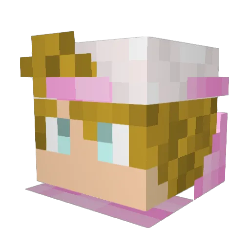 ElChiko Minecraft avatar head, 3D render