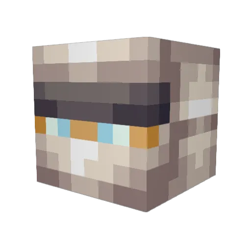 ElChonas Minecraft avatar head, 3D render