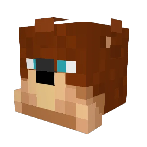 ElChoros Minecraft avatar head, 3D render
