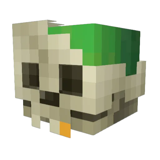 ElChristis Minecraft avatar head, 3D render
