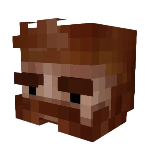 ElChromium Minecraft avatar head, 3D render