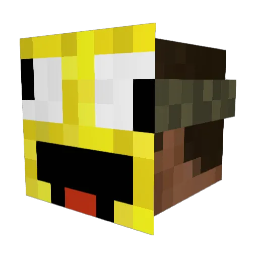 ElCierro Minecraft avatar head, 3D render
