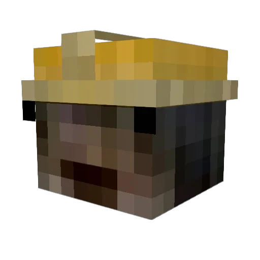 ElColo Minecraft avatar head, 3D render