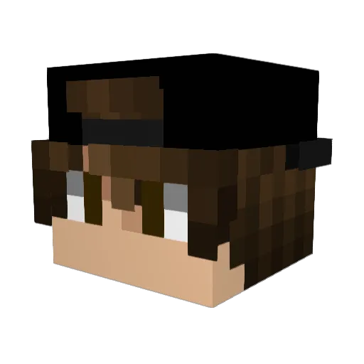 ElCompaMeXx Minecraft avatar head, 3D render
