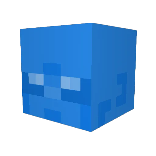 ElCorvo Minecraft avatar head, 3D render