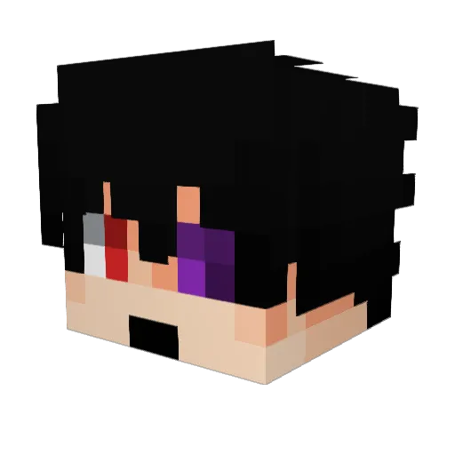 ElCosmos77 Minecraft avatar head, 3D render