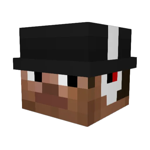 ElCrackMine Minecraft avatar head, 3D render