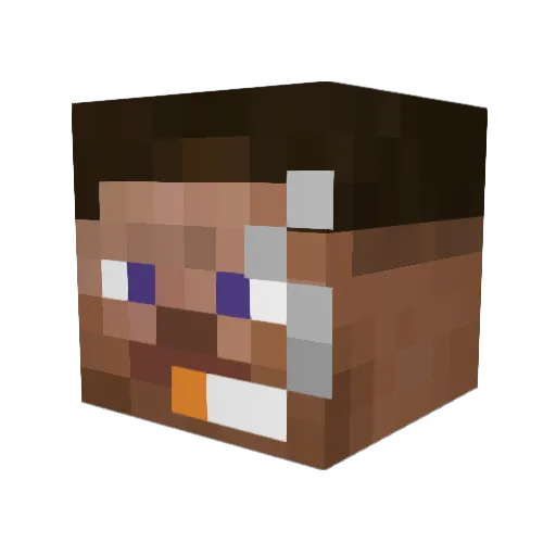 ElDa2_Rifa Minecraft avatar head, 3D render