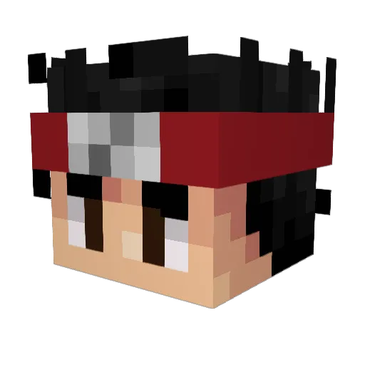 ElDablio Minecraft avatar head, 3D render