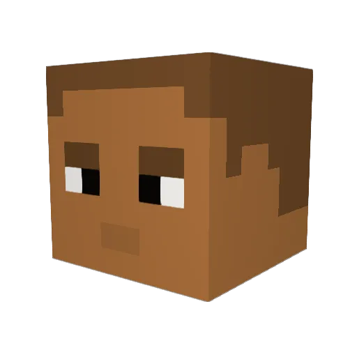 ElDanipro Minecraft avatar head, 3D render