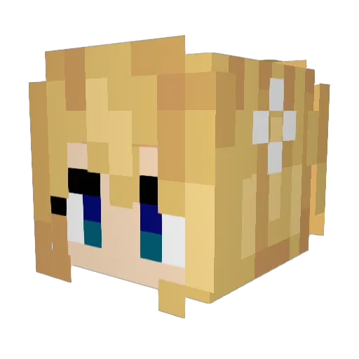 ElDauphin Minecraft avatar head, 3D render