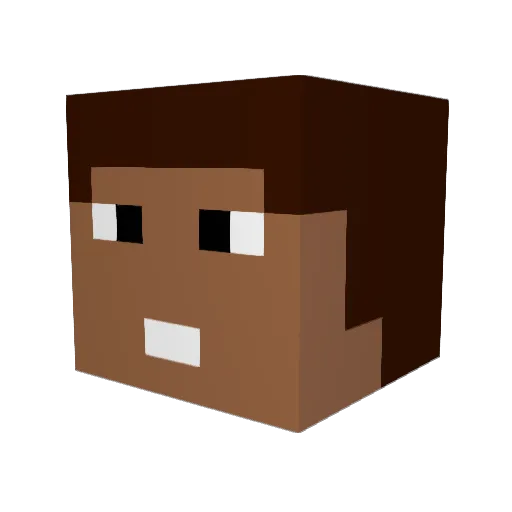 ElDeivid Minecraft avatar head, 3D render