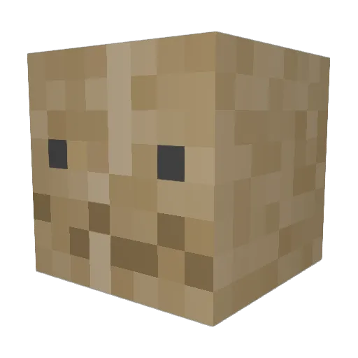 ElDelpanico Minecraft avatar head, 3D render