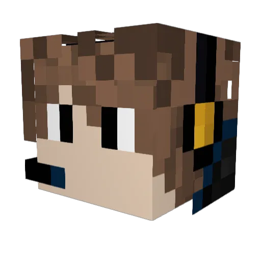 ElDiegex63 Minecraft avatar head, 3D render