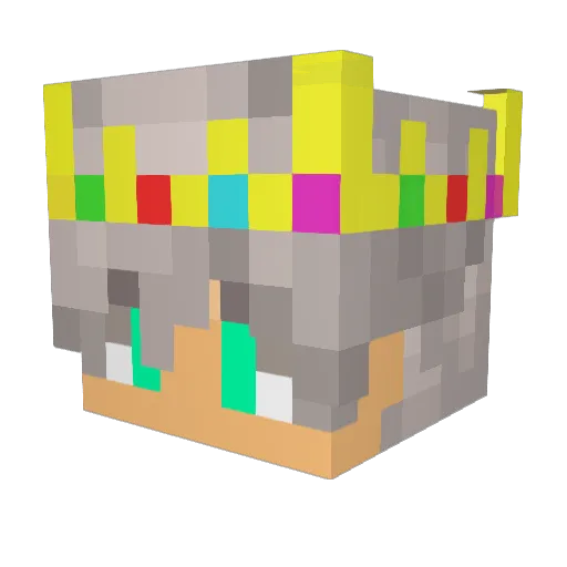 ElDindio Minecraft avatar head, 3D render