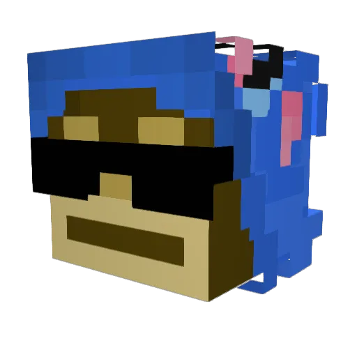 ElDonStitch Minecraft avatar head, 3D render