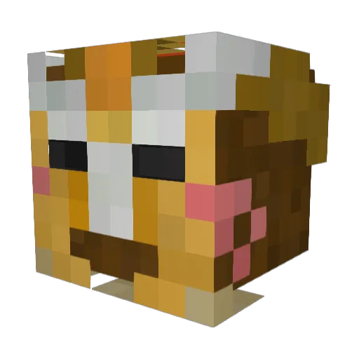 ElDoughe Minecraft avatar head, 3D render