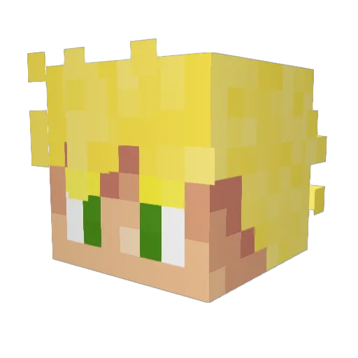 ElDristiano Minecraft avatar head, 3D render