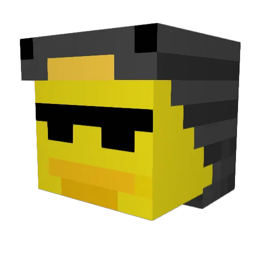 ElDuckk Minecraft avatar head, 3D render