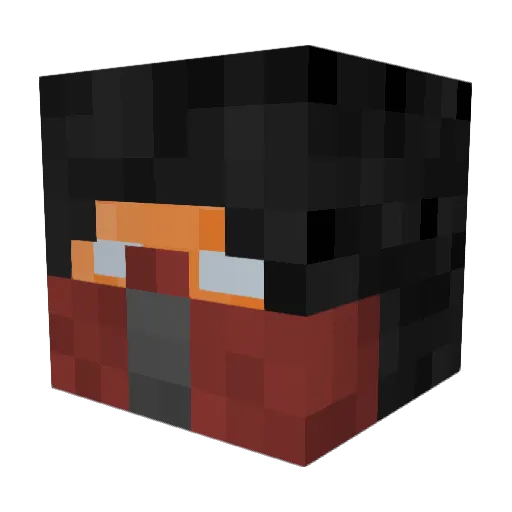 ElDuelista Minecraft avatar head, 3D render