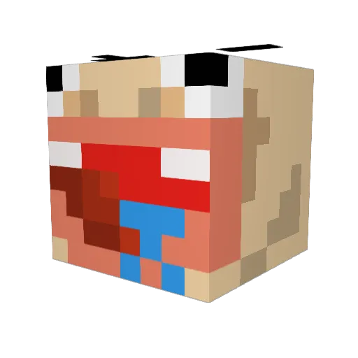 ElEdualdo Minecraft avatar head, 3D render