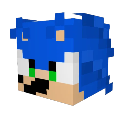ElEle1 Minecraft avatar head, 3D render