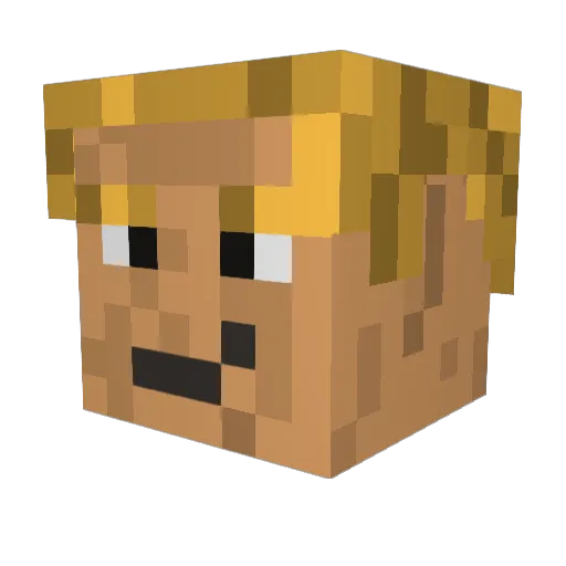 ElFakerDavidero Minecraft avatar head, 3D render
