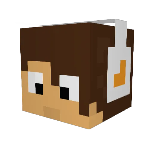 ElFallero Minecraft avatar head, 3D render