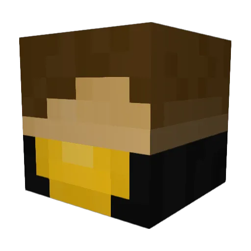 ElFalopaMC Minecraft avatar head, 3D render