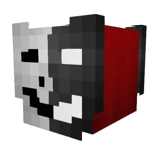 ElFeather Minecraft avatar head, 3D render