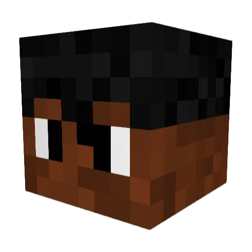 ElFefi Minecraft avatar head, 3D render