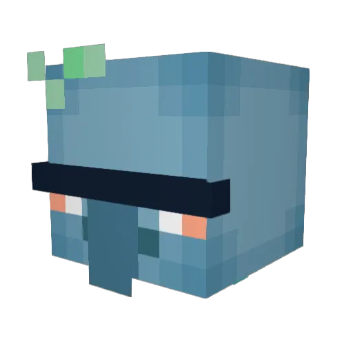 ElFeka Minecraft avatar head, 3D render