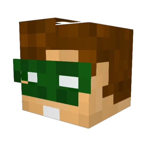 ElFirulas Minecraft avatar head, 3D render