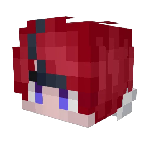 ElFluxReal Minecraft avatar head, 3D render