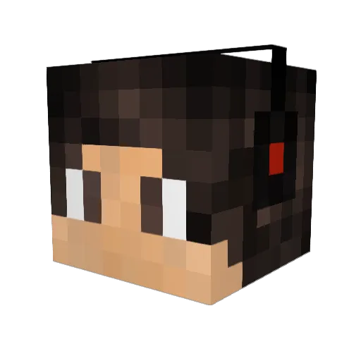 ElForet Minecraft avatar head, 3D render