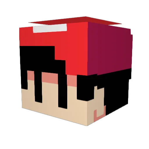 ElFran08 Minecraft avatar head, 3D render